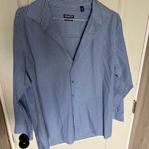 Unlisted Men's Blue Gingham Button Down Shirt